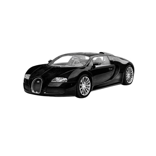 Bugatti Veyron Car Greeting Card — card front