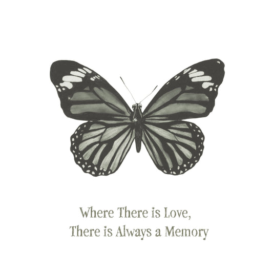 Butterfly Sympathy Card — card front