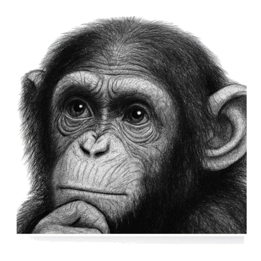 Chimp Greeting Card — card front