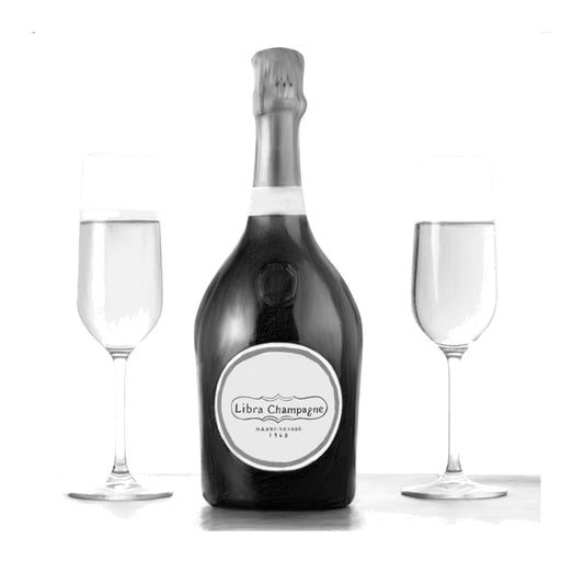 Champagne Bottle Greeting Card — card front