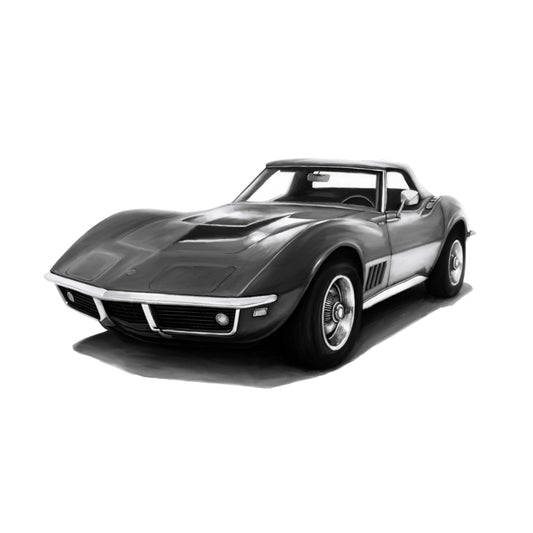Corvette Car Greeting Card — card front
