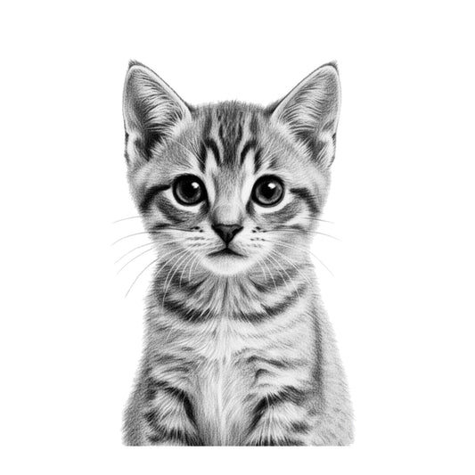 Cute Kitten Pet Greeting Card — card front