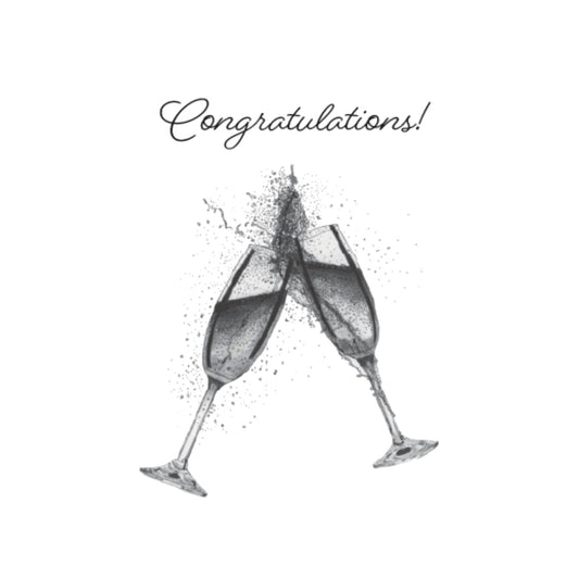 Congratulations Greeting Card | Elegant Celebration Art — card front