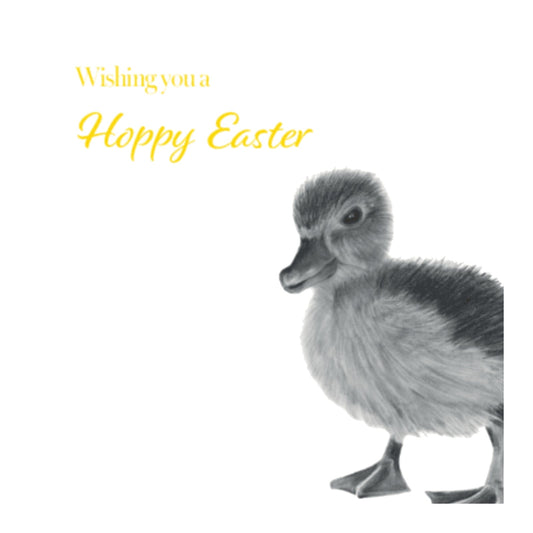 Easter Duckling – Hand-Drawn Greeting Card | Cute & Playful Spring Art — card front