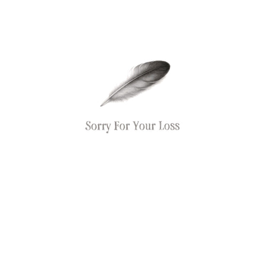 Feather Sympathy Card — card front