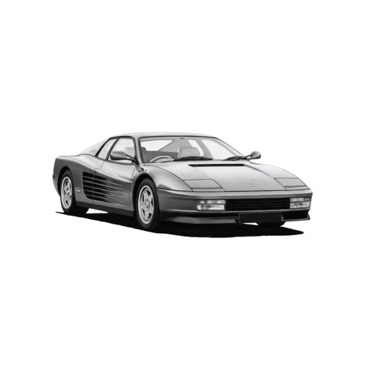Ferrari Testarossa Greeting Card — card front