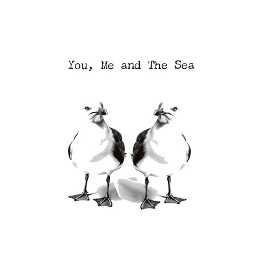 You, Me and The Sea Seagull Card — card front