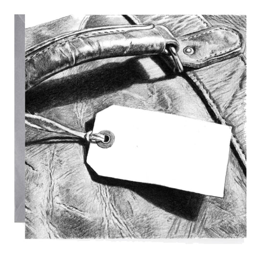 Write Your Own Baggage Tag Greeting Card — card front