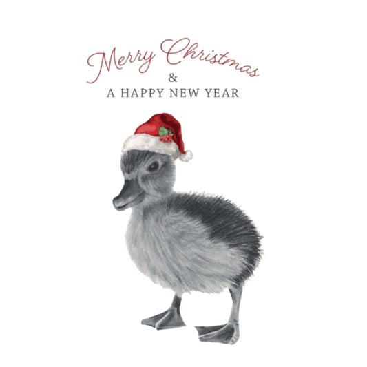 Merry Christmas Duckling Greeting Card — card front