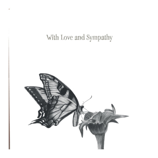 Antares Butterfly Sympathy Card — card front