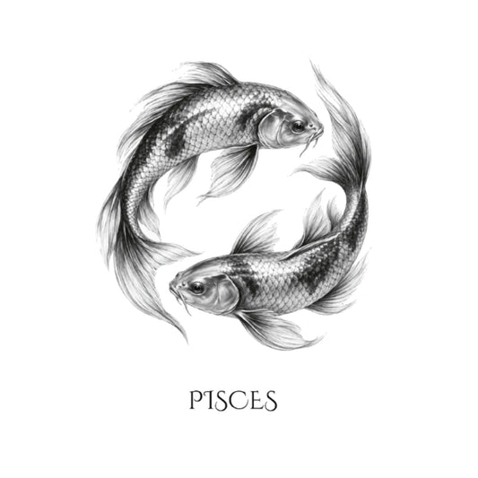 Pisces Horoscope Greeting Card — card front