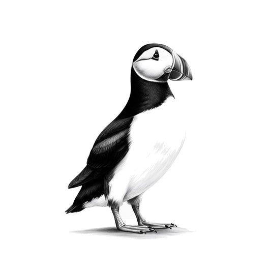 Single Puffin Greeting Card — card front