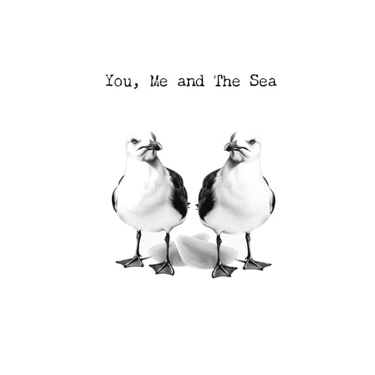 You, Me and The Sea Seagull Card — card front