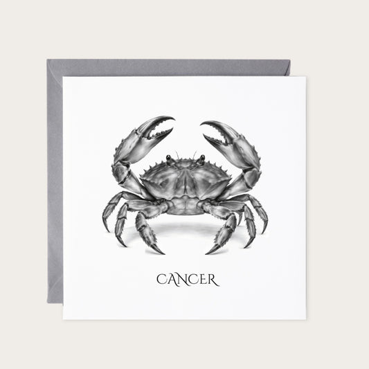 Cancer Horoscope Greeting Card — card with grey envelope
