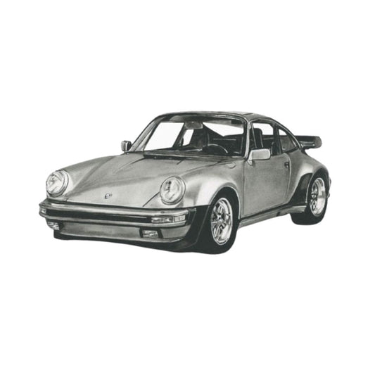 Classic German Sports Car – Porsche Inspired – Hand-Drawn Greeting Card | Timeless Automotive Art — card front