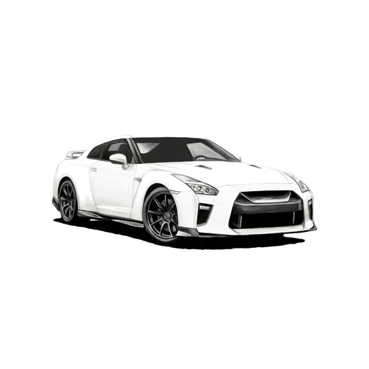 Nissan Skyline GTR – Hand-Drawn Greeting Card | Legendary Japanese Sports Car Art — card front