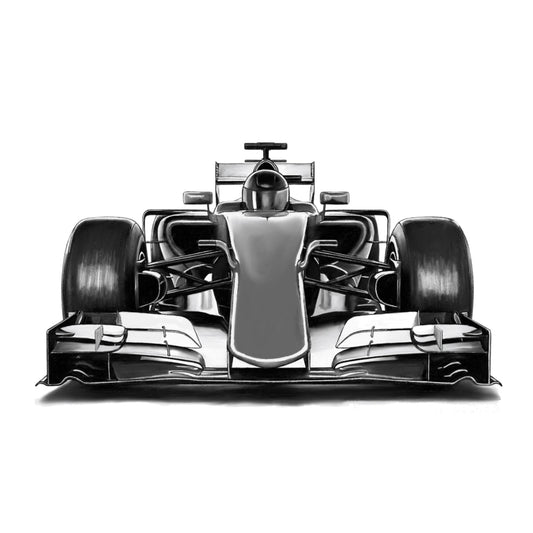 Racing Car– Hand-Drawn Greeting Card — card front