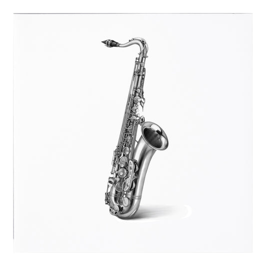 Saxophone Musical Greeting Card — card front