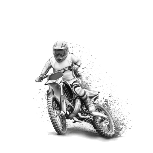 Motocross Action Greeting Card — card front