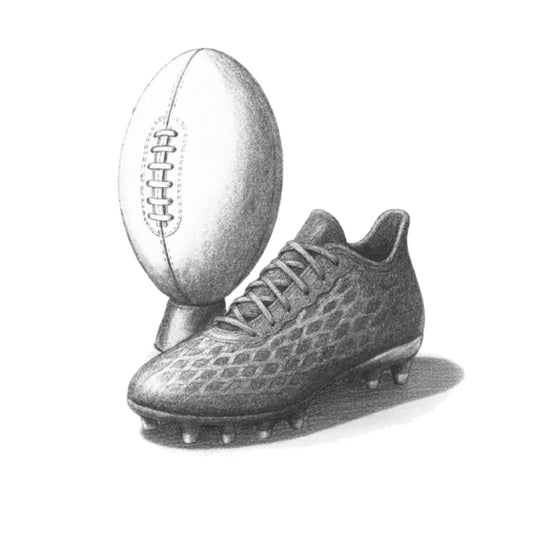 Rugby – Hand-Drawn Greeting Card | Sport & Team Spirit Art — card front