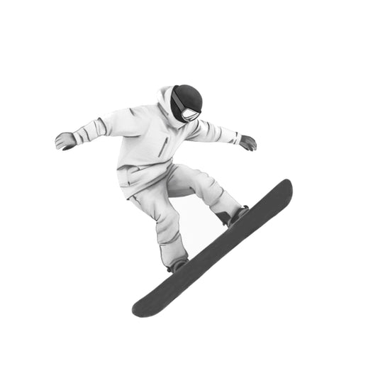 Snowboarder Hand-Drawn Greeting Card | Classic Sport & Leisure Art — card front