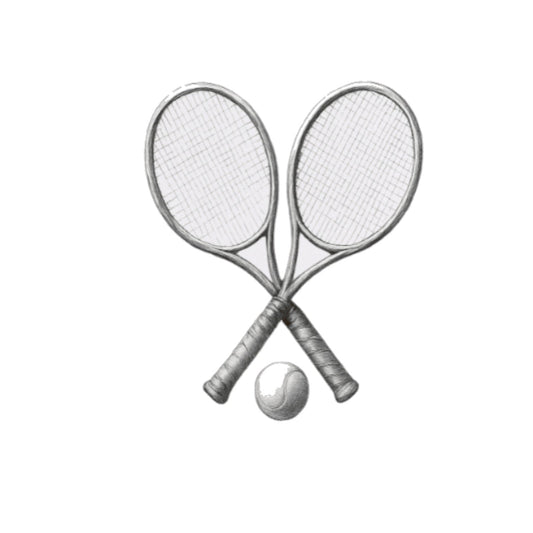 Tennis – Hand-Drawn Greeting Card | Sport & Leisure Art — card front