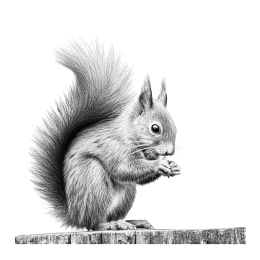 Red Squirrel Greeting Card — card front