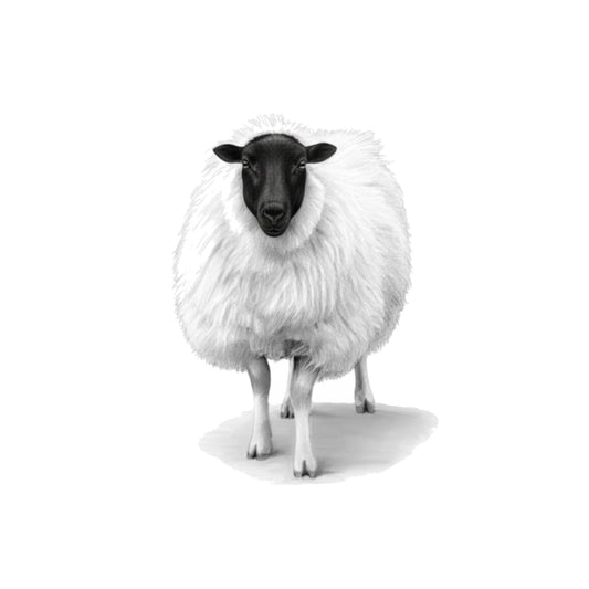 Serpens Woolly Sheep Hand Drawn Greeting Card — card front