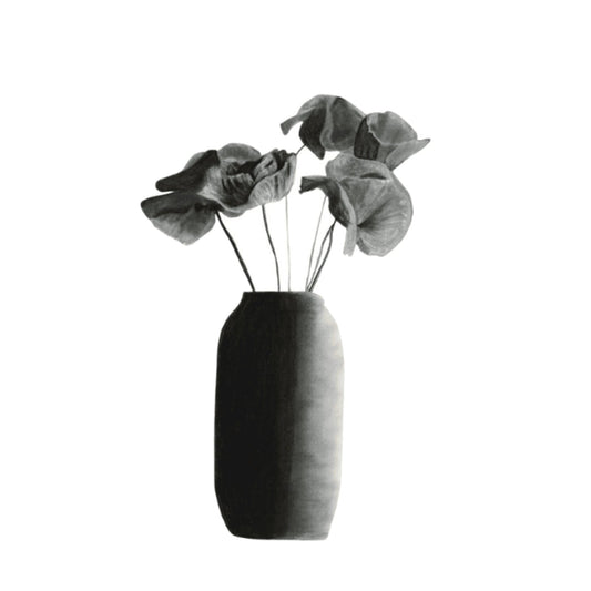 Poppies Hand Drawn Greeting Card — card front