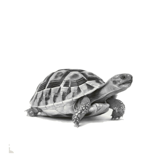 Tortoise Hand Drawn Greeting Card — card front