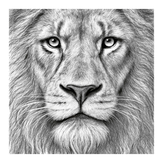 Rasallas the Lion Hand Drawn Greeting Card — card front