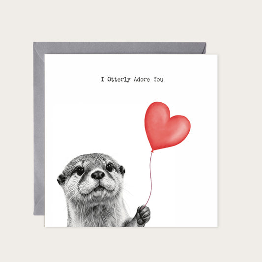 Otterly Adore — card with grey envelope
