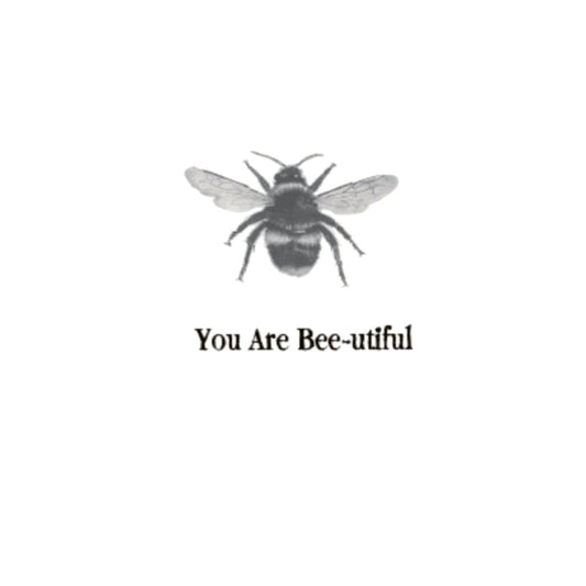 You Are Bee-utiful – Hand-Drawn Bee Greeting Card | Whimsical & Charming Art — card front