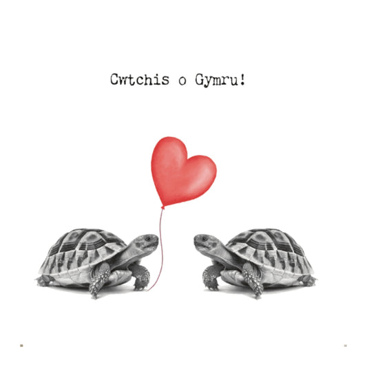 Cwtch o Gymru – Hand-Drawn Greeting Card | Cute & Playful Welsh Love Art — card front