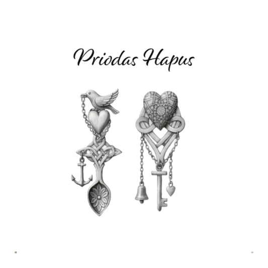 Priodas Hapus – Love Spoons Hand-Drawn Greeting Card | Welsh Wedding Celebration — card front