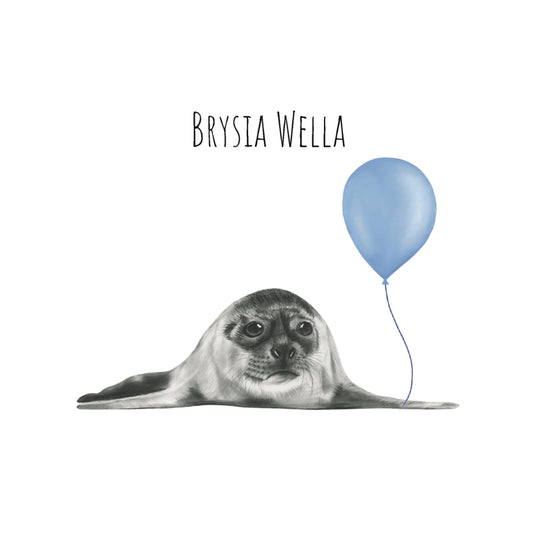 Welsh Get Well Soon Seal Card — card front