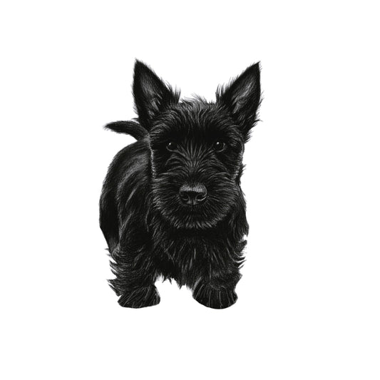 Scotty Dog Pet Greeting Card — card front
