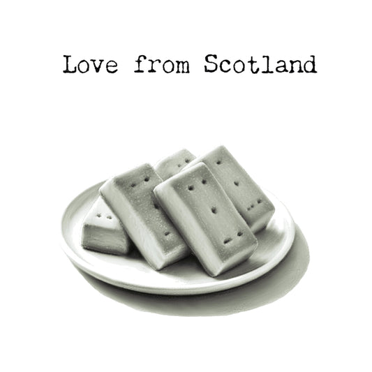 Love From Scotland Scottish Shortbread Greeting Card — card front