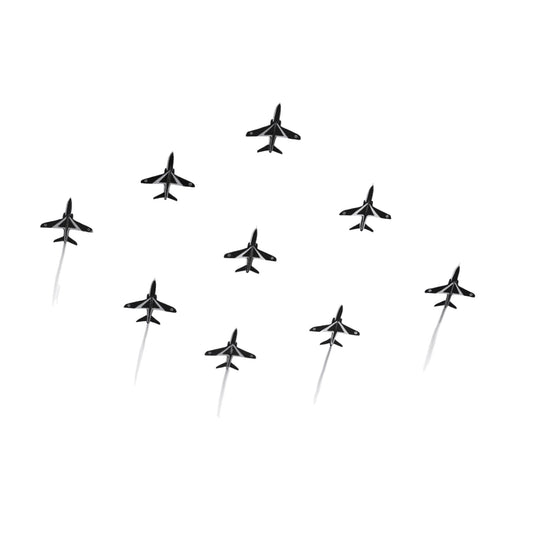 Red Arrows Formation – Hand-Drawn Greeting Card — card front
