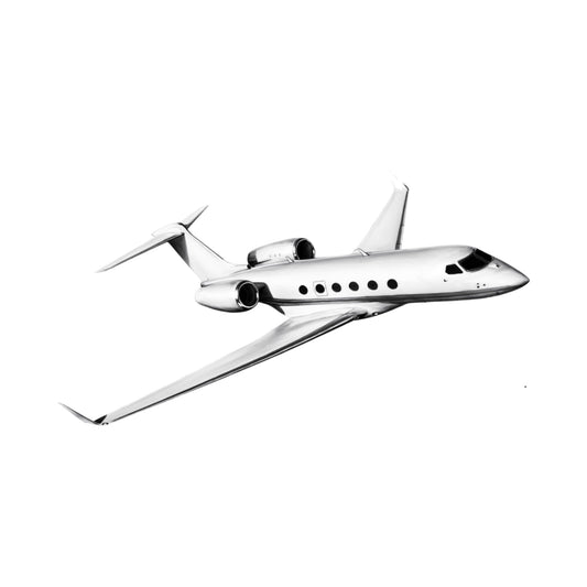 Private Jet Aviation Greeting Card — card front