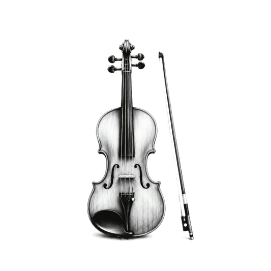 Violin Hand Drawn Greeting Card — card front