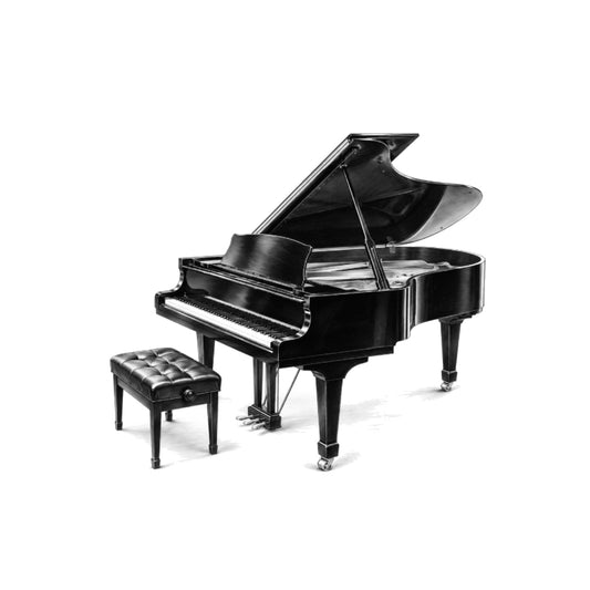 Baby Grand Piano Hand Drawn Greeting Card — card front