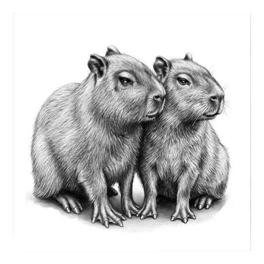 Capybara Greeting Card — card front