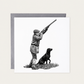 Country Shooting & Labrador Greeting Card — standard grey envelope mockup