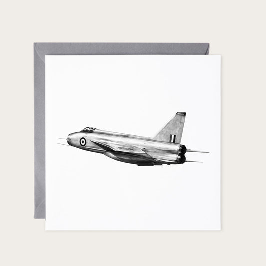 English Electric Lightning Greeting Card — card with grey envelope