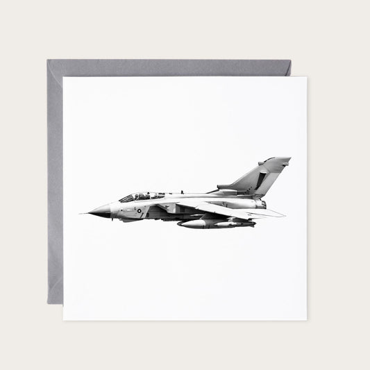 Panavia Tornado Hand-Drawn Greeting Card — card with grey envelope