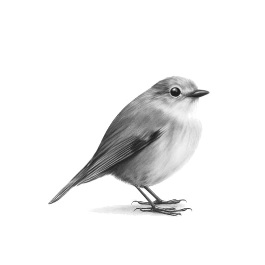 Atlas the Robin Hand Drawn Greeting Card — card front