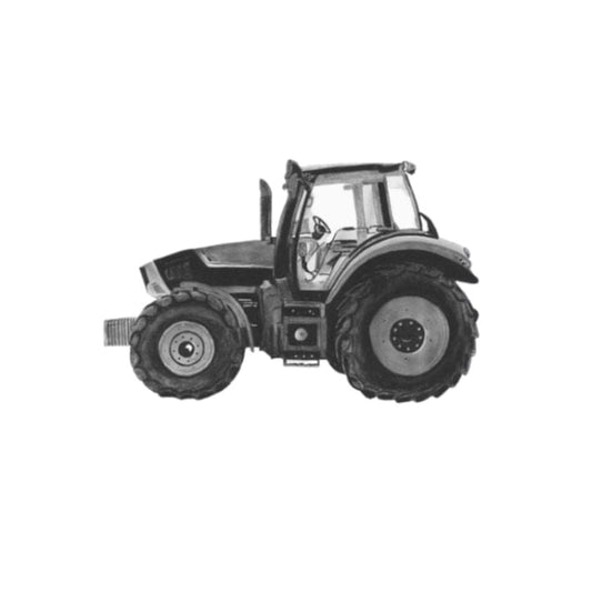 Tractor Hand Drawn Greeting Card — card front