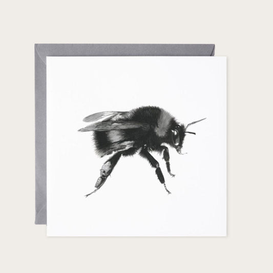 White-tailed Bumble Bee Greeting Card — card with grey envelope