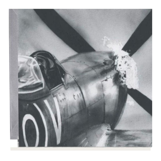 Spitfire Hot Starter Hand-Drawn Greeting Card — card front